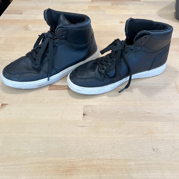 Black High Top Sneakers Size EU 39 / US Women’s 8 / Men’s 6.5 - Picture 4 of 7